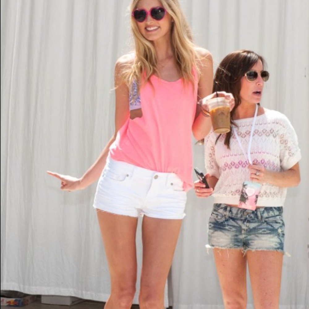 NWT Victoria’s Secret Pink White denim shorts